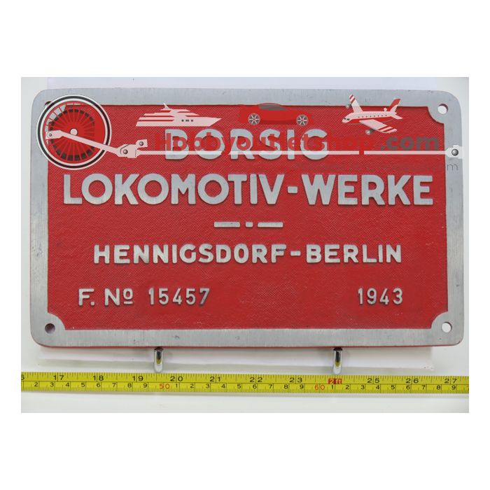 EisenbahnSchild Borsig Lokomotiv Werke Hennigsdorf Berlin 15457 1943
