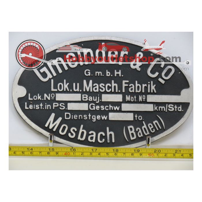 EisenbahnSchild Gneinder & Co Mosbach