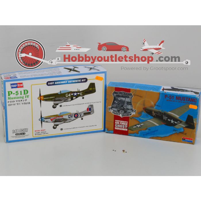 Schaal 1:48 Monogram 6081 HobbyBoss 85802 Focke Wulf & Mustang P-51 #200