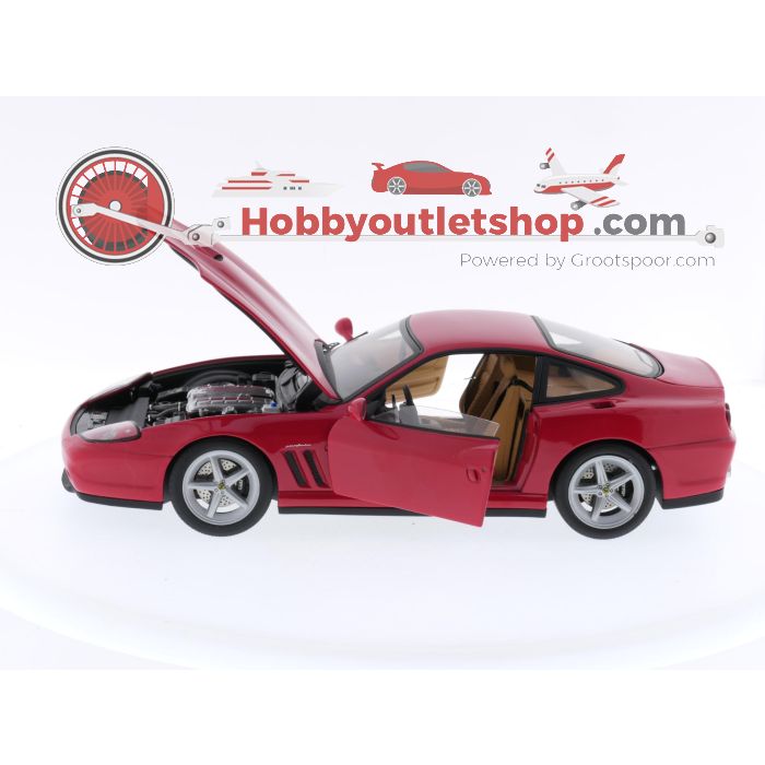 Schaal 1:18 Hot Wheels 54937 Ferrari 575 MM Red Coupe #3417