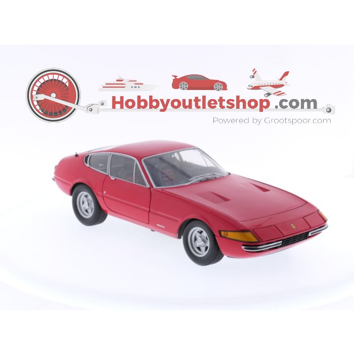 Schaal 1:18 KK-Scale KKDC180581 Ferrari 365 GTB/4 Daytona coupe Serie 1 1969 rood #3418
