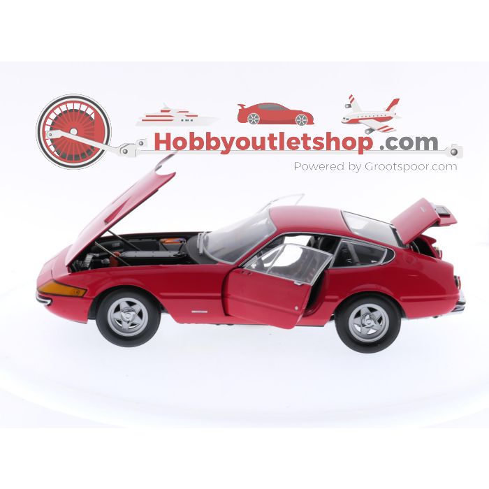 Schaal 1:18 KK-Scale KKDC180581 Ferrari 365 GTB/4 Daytona coupe Serie 1 1969 rood #3418