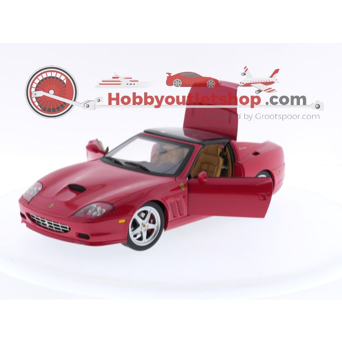 Schaal 1:18 Hot Wheels C7522 Elite 2005 Ferrari SuperAmerica 575M Maranello LE Rosso Corsa #3427