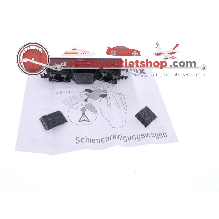 Schaal N Minitrix 15500 & 15258-06 goederenwagen set van de DB #5510
