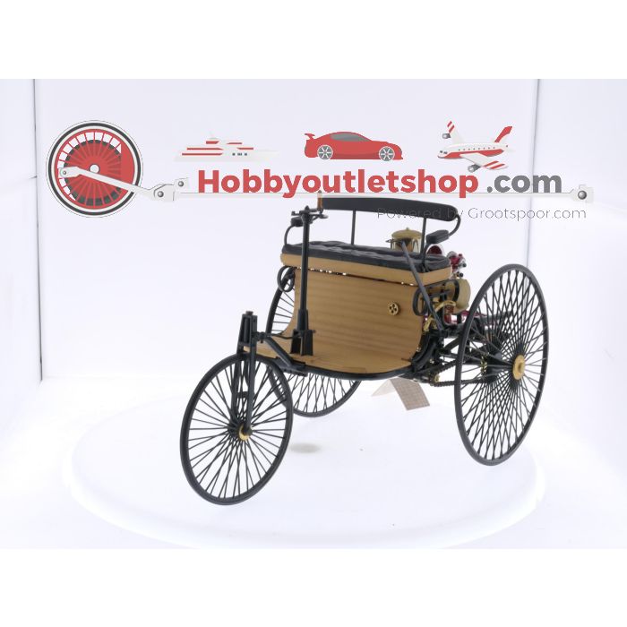Schaal 1:8 Franklin Mint 1886 Benz Patent Motorwagen B11SD65 #3498