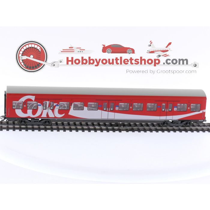 Schaal H0 Märklin 4393 3 S-Bahn rijtuigen met Coca-Cola reclame van de DB #5574