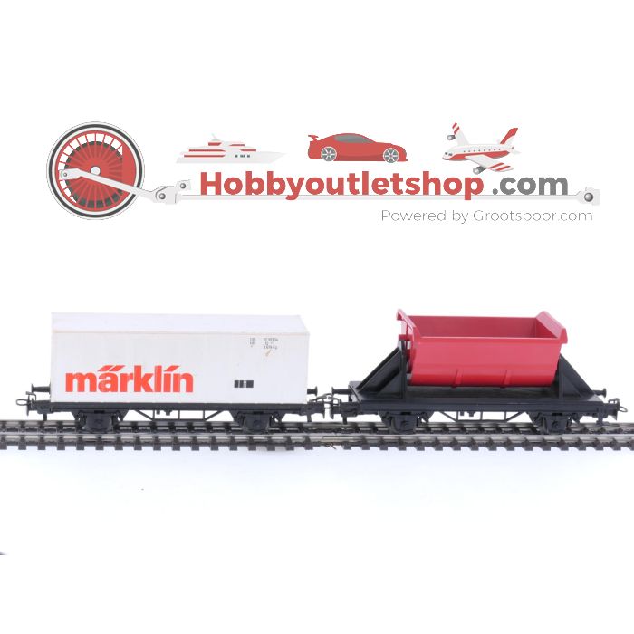 Schaal H0 Märklin 4413, 4442, 4481 en 4900 set van 4 goederenwagons van de DB #5579