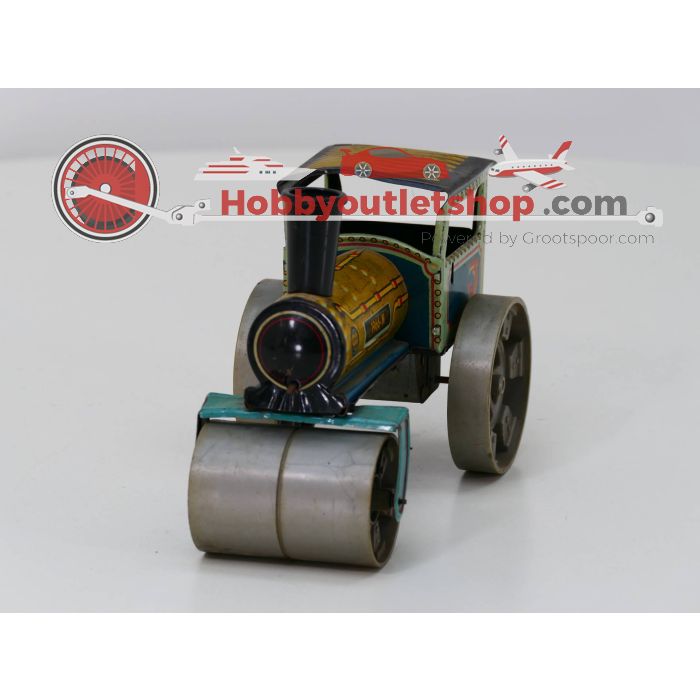 Vintage KOVAB Steam Roller Tin Toy. Lengte 20 cm. Breedte 12 cm en hoogte 13 cm #3711