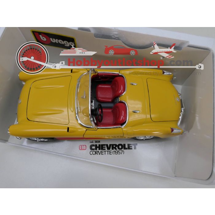 Schaal 1:18 Bburago 3024 Chevrolet corvette 1957 #3163