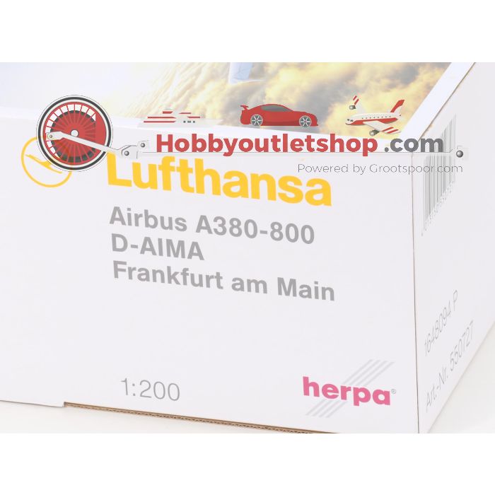 Schaal 1:200 Herpa 550727 Lufthansa Airbus A380-800 D-AIMA #5170