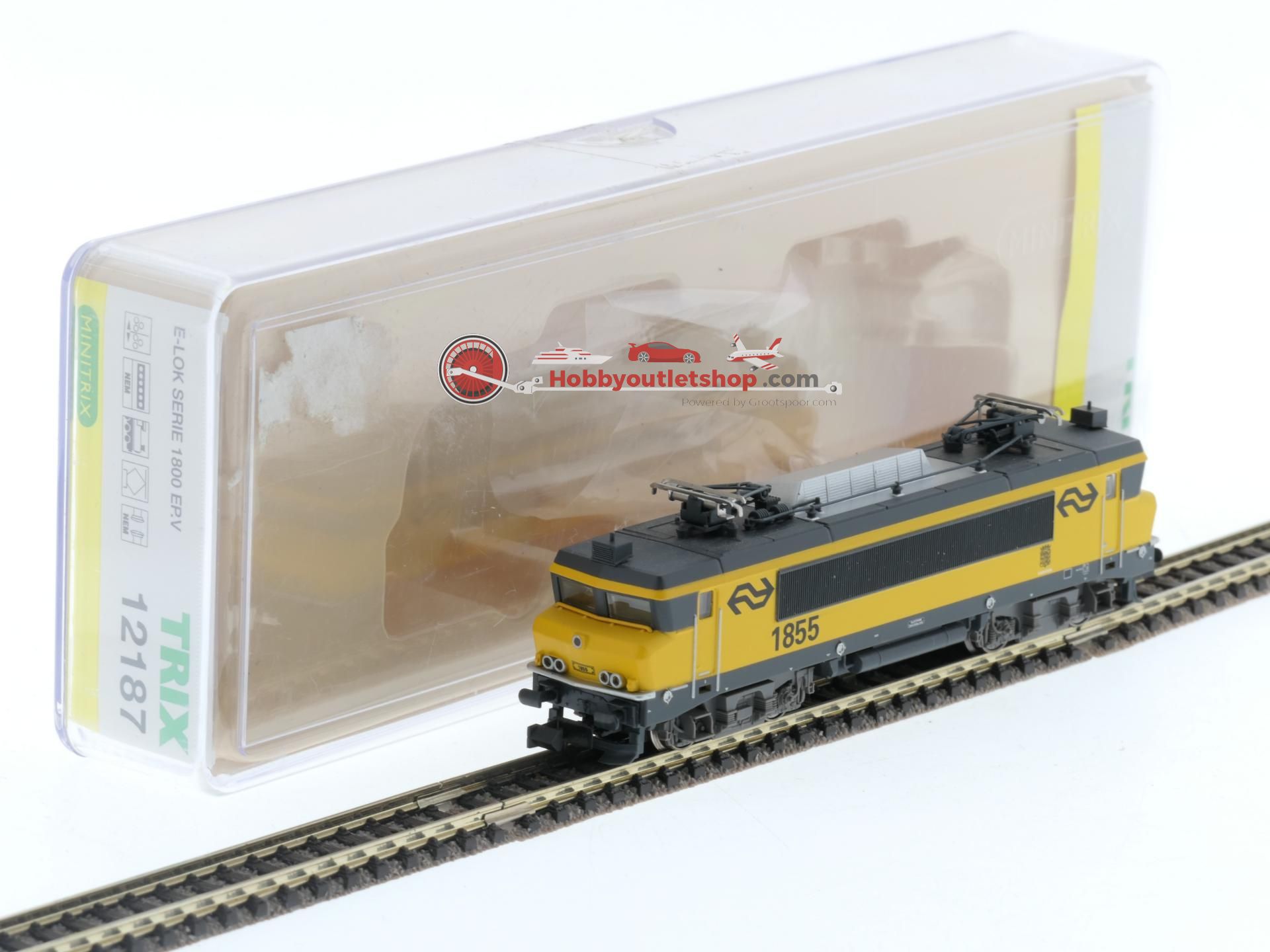 Schaal N Minitrix 12187 elektrische locomotiwf serie 1800/BB 7200