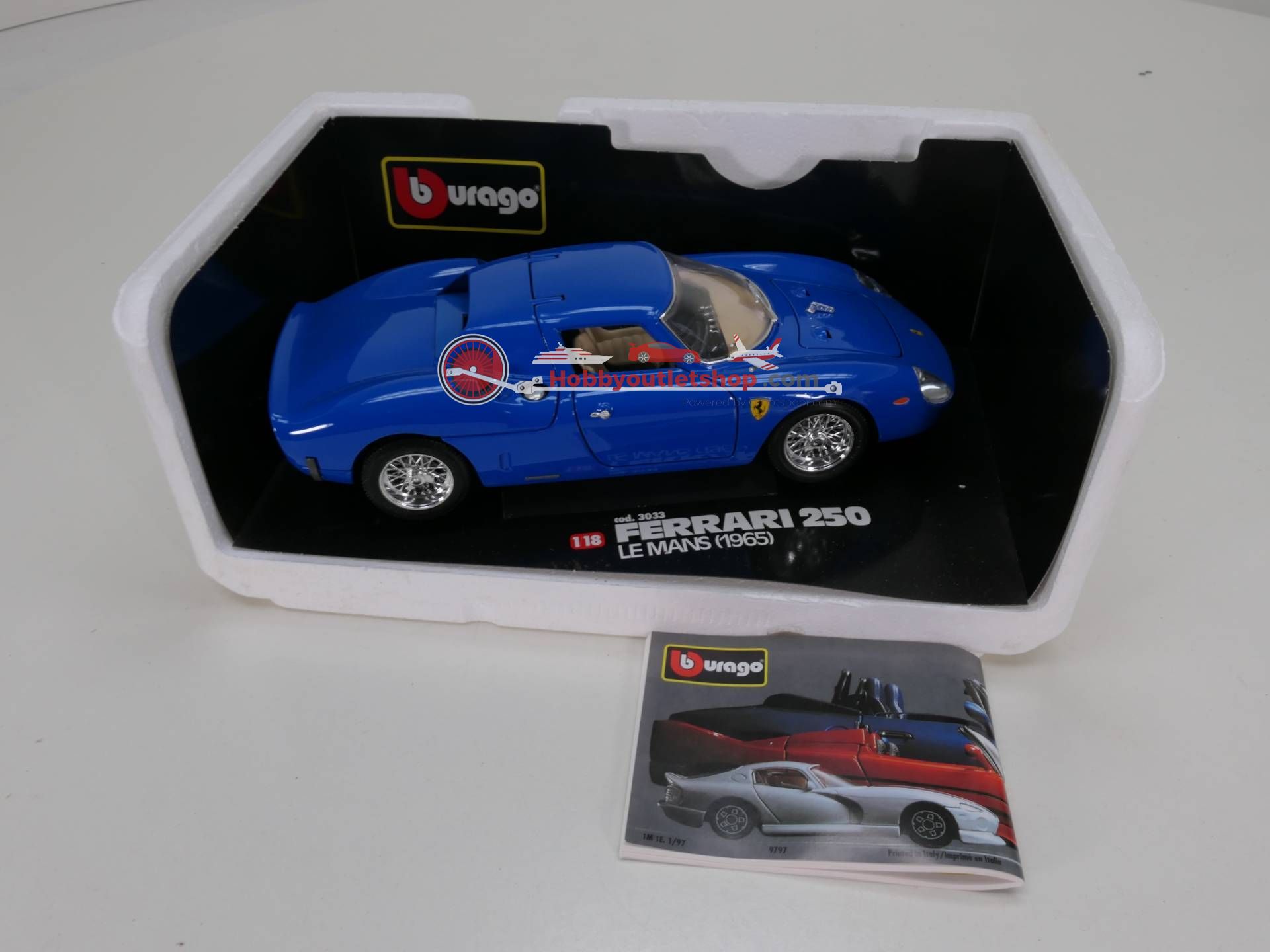 Ferrari 250 LM 1/18 Bburago 3033 - Le Mans 1965 - MIB Rare