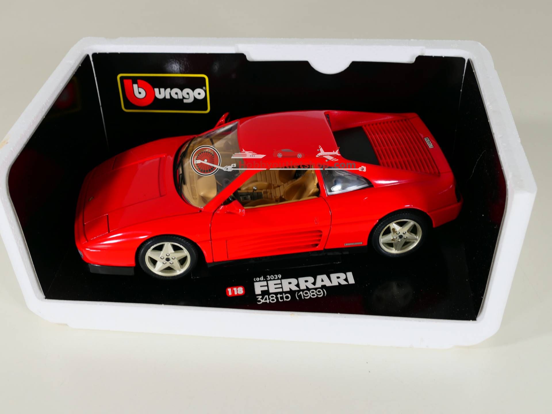Burago Ferrari 348tb 1989 Echelle 1:18 Voiture Miniature - Rouge (3039) | Achetez sur