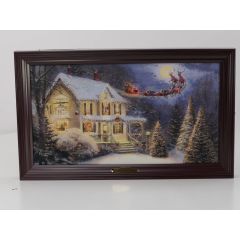 Thomas Kinkade "The Night Before Christmas" with lights and a Christmas Story is read. Nr. A5908 #4592