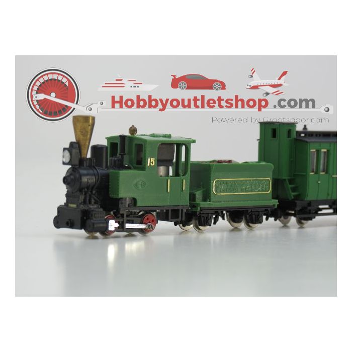 Schaal H0e Egger Bah treinset 1009 stoomlocomotief met tender 2x 2007 BC Rijtuig  en 2009 rijtuig met remhuis #236 - sku: 20210206123323 - Gebraucht - Guter Zustand - Bild 2