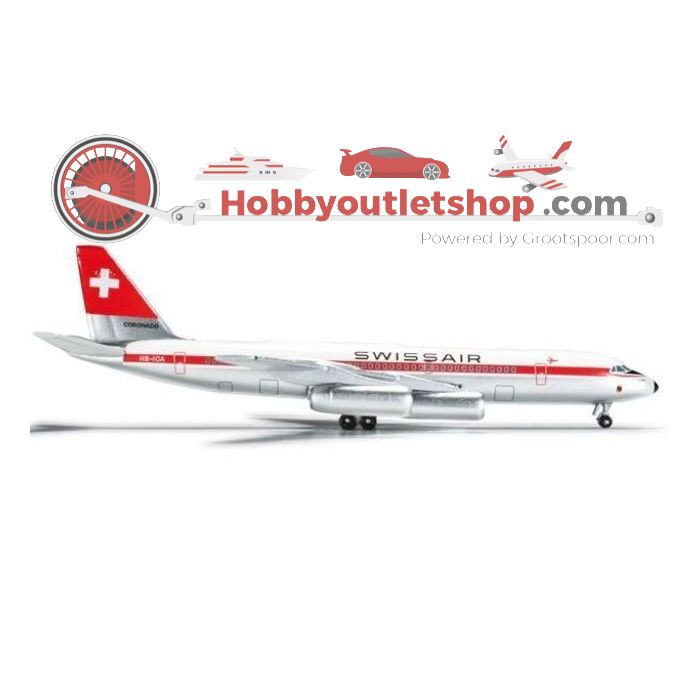 Schaal 1:500 HERPA Swissair Convair CV-990 Reg. HB-ICA #64 - sku: 20210811124230 - Neu - Bild 1
