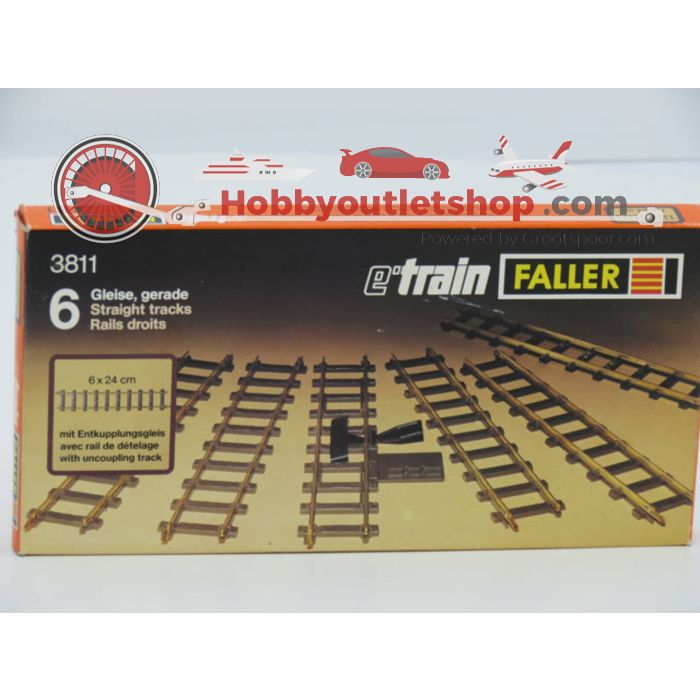 Schaal 0 Faller e'train 3811 Gleise,gerade 6x 24cm #2388 - sku: 20221018114706 - Used - Photo 2