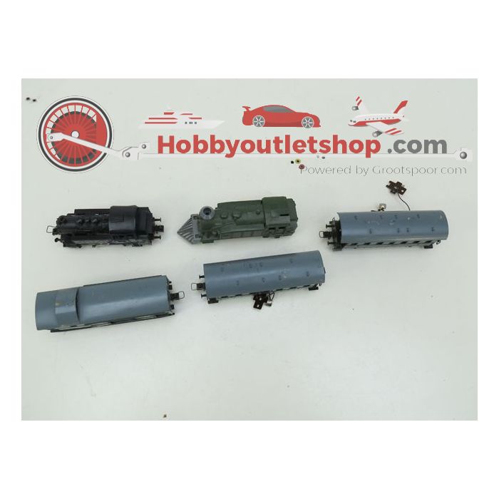 Schaal H0 Trix 2218 stoomlocomotief Trix 3303 personenwagon Trix 3454 goederen wagon #322 - sku: 20210429123638 - Gebruikt - Matige staat - Afbeelding 2