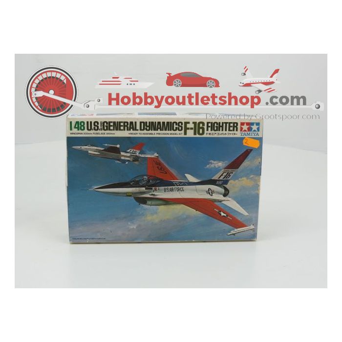 Schaal 1:48 TAMIYA Set of 5 F-16 Fighter, Kawanishi N1K1 Kyofu Type 11, Harrier GR. Mk.1, Supermarine Spitfire Art. nrs. 61035 / 61036 / MA122-800 / MA112-650 #139 - sku: 20210818105925 - Gebruikt - Goede staat - Afbeelding 2