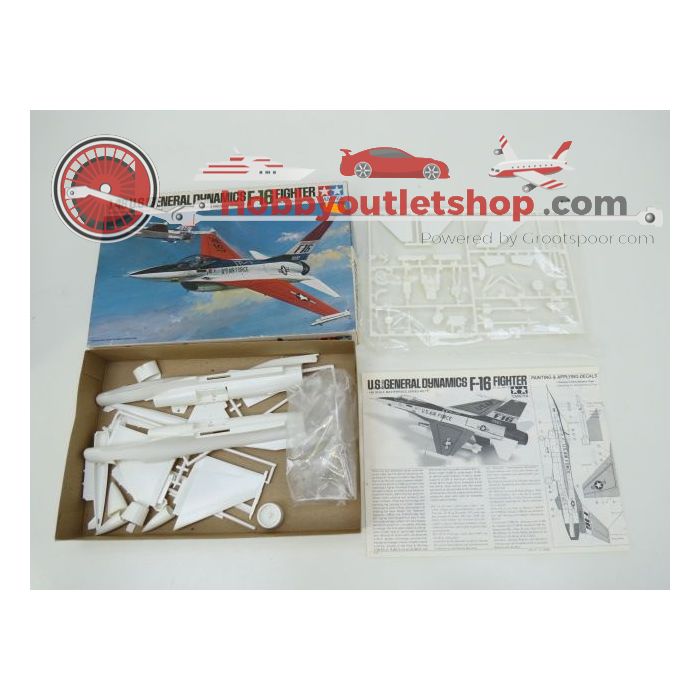 Schaal 1:48 TAMIYA Set of 5 F-16 Fighter, Kawanishi N1K1 Kyofu Type 11, Harrier GR. Mk.1, Supermarine Spitfire Art. nrs. 61035 / 61036 / MA122-800 / MA112-650 #139 - sku: 20210818105925 - Gebruikt - Goede staat - Afbeelding 3