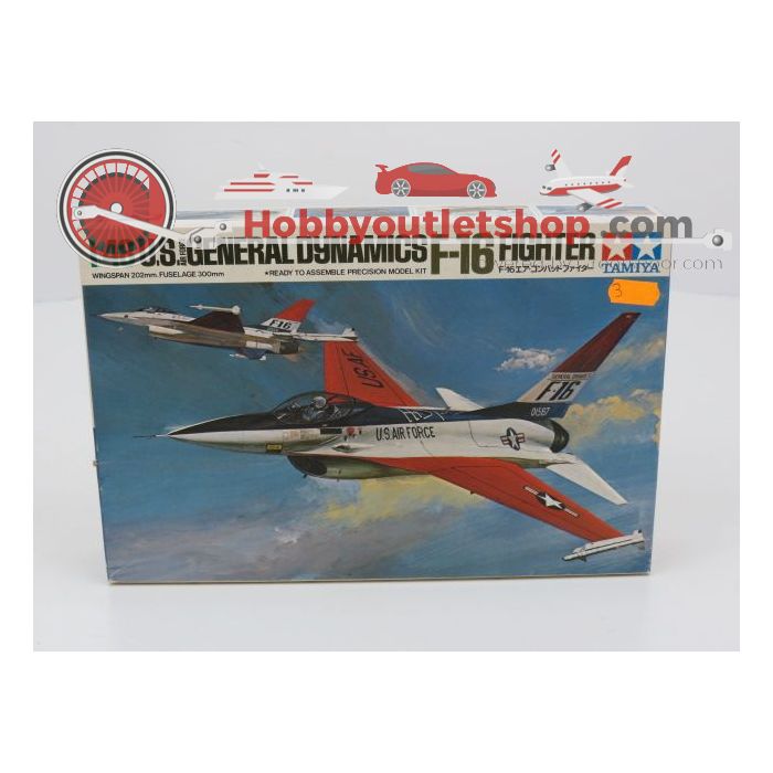 Schaal 1:48 TAMIYA Set of 5 F-16 Fighter, Kawanishi N1K1 Kyofu Type 11, Harrier GR. Mk.1, Supermarine Spitfire Art. nrs. 61035 / 61036 / MA122-800 / MA112-650 #139 - sku: 20210818105925 - Gebruikt - Goede staat - Afbeelding 4