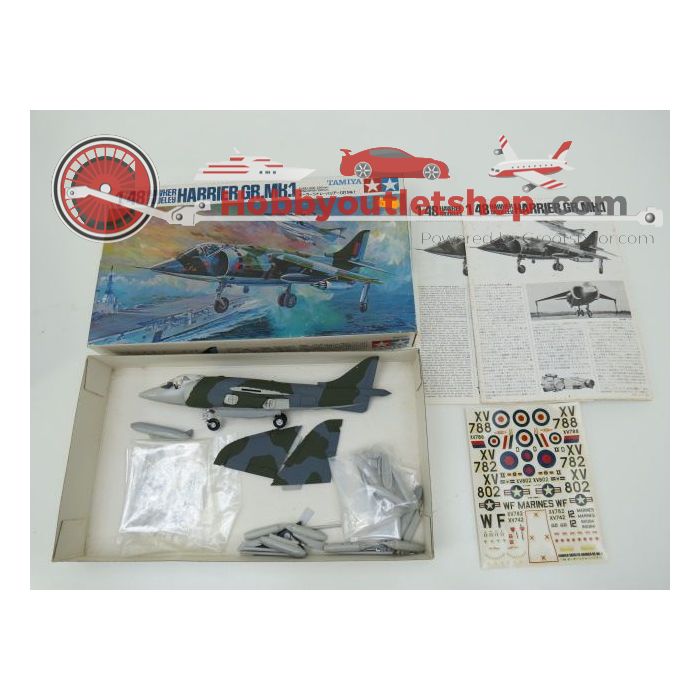 Schaal 1:48 TAMIYA Set of 5 F-16 Fighter, Kawanishi N1K1 Kyofu Type 11, Harrier GR. Mk.1, Supermarine Spitfire Art. nrs. 61035 / 61036 / MA122-800 / MA112-650 #139 - sku: 20210818105925 - Gebruikt - Goede staat - Afbeelding 7