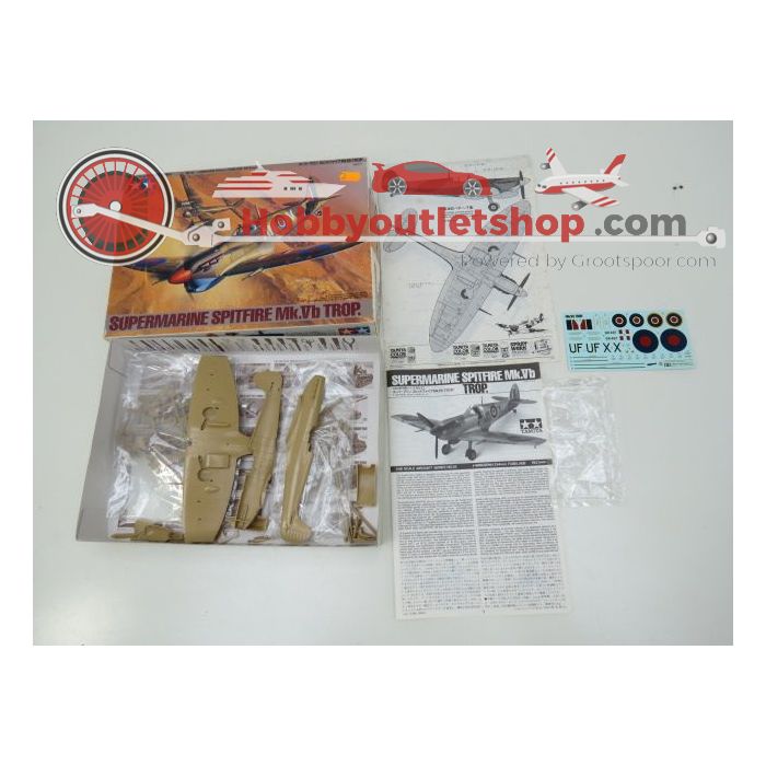 Schaal 1:48 TAMIYA Set of 5 F-16 Fighter, Kawanishi N1K1 Kyofu Type 11, Harrier GR. Mk.1, Supermarine Spitfire Art. nrs. 61035 / 61036 / MA122-800 / MA112-650 #139 - sku: 20210818105925 - Gebruikt - Goede staat - Afbeelding 11