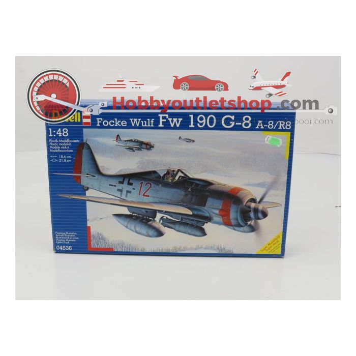 Schaal 1:48 REVELL Set of 3 ME 262A-1A Nightfighter, F-86D ''Dog Sabre'', Focke Wulf FW 190 G-8 A-8/R8 Art. Nrs. 04509 / 04533 / 04536 #145 - sku: 20210818042125 - Gebruikt - Zo goed als nieuw - Afbeelding 4