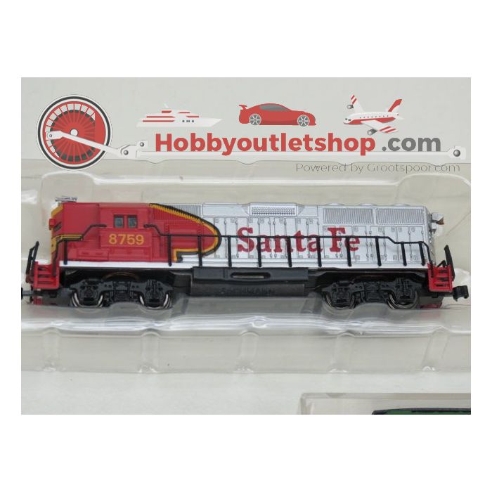 Schaal N Bachmann 61252 & Model Power 3421 / 3445, EMD GP50 #8759 Sante Fe, RDG Boxcar & 4327 Southern Hoppercar #682 - sku: 20210730033053 - Gebruikt - Zeer goede staat - Afbeelding 2