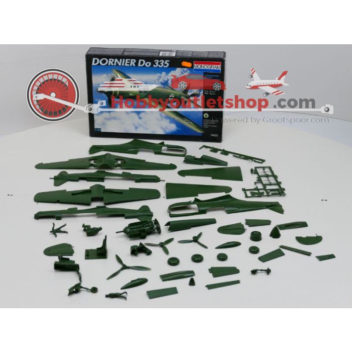Schaal 1:48 Monogram 74001 Revel H-2232 German WWII Fighter and attacker #187 - sku: 20211102010130 - Gebruikt - Goede staat - Afbeelding 2