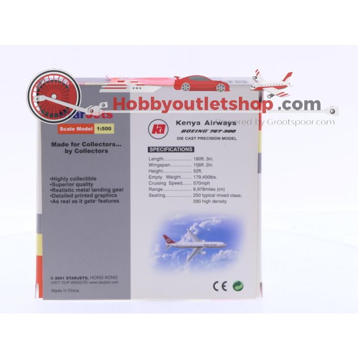 Schaal 1:500 Schuco/Star Jets SJKQA115 Kenya Airways Boeing 767-300 Reg.Nr. 5Y-KQZ #7086 - sku: 20241122010841 - Used - New condition - Photo 3