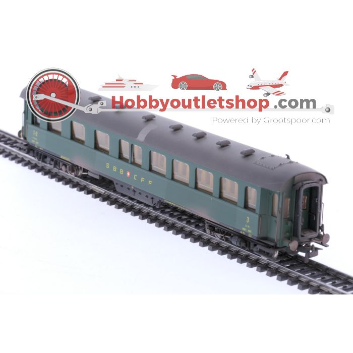 Schaal H0 Metropolitan 7021 personenrijtuig ABC4 1807 1-2e kl. en 3e kl. van de SBB #6753 - sku: 20250129014447 - Used - Like new - Photo 2