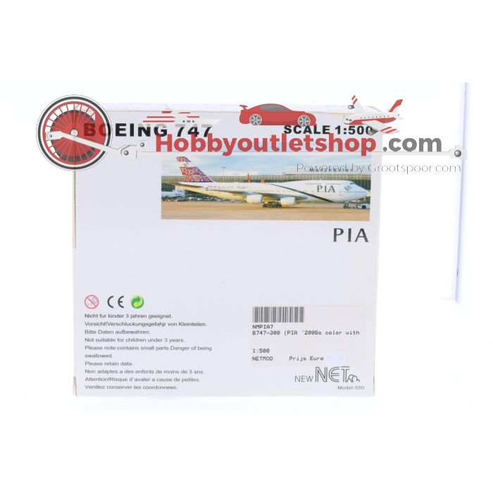 Schaal 1:500 NetModels NMPIA7 PIA Boeing 747-300 "Karachi" - "Green Turtle Waters" Reg. AP-BFX #7213 - sku: 20250204100641 - Used - New condition - Photo 3
