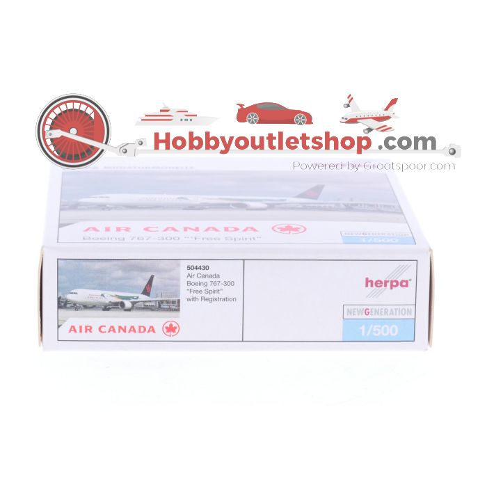 Schaal 1:500 Herpa 504430 Air Canada Boeing 767-300 "Free Spirit" Reg. C-GBZR #7237 - sku: 20250206014637 - Gebruikt - Nieuwstaat - Afbeelding 2