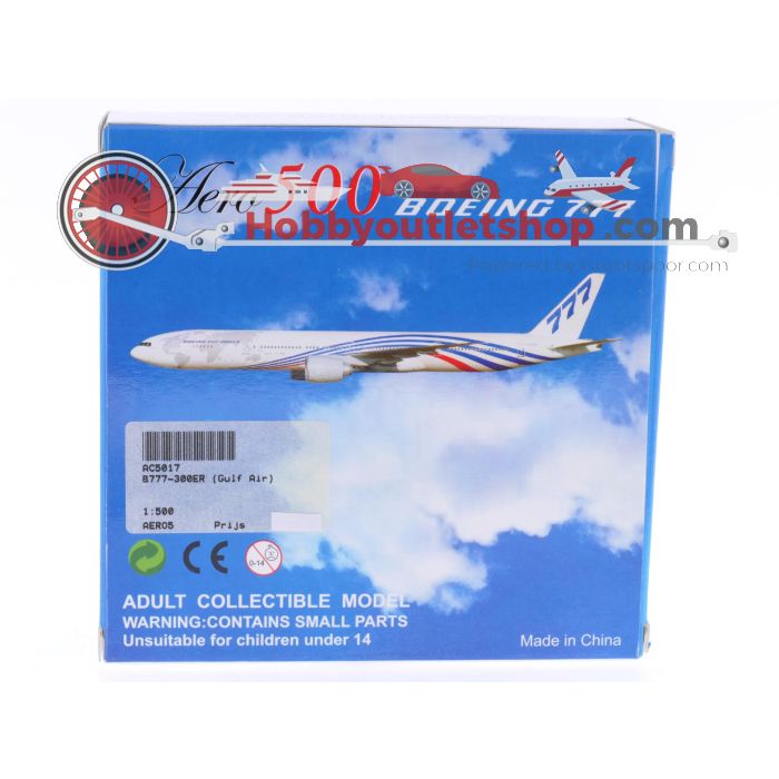 Schaal 1:500 AeroClassics AC5017 Gulf Air Boeing 777-300ER Reg. VT-JEG #7332 - sku: 20250326041431 - Gebruikt - Zo goed als nieuw - Afbeelding 2