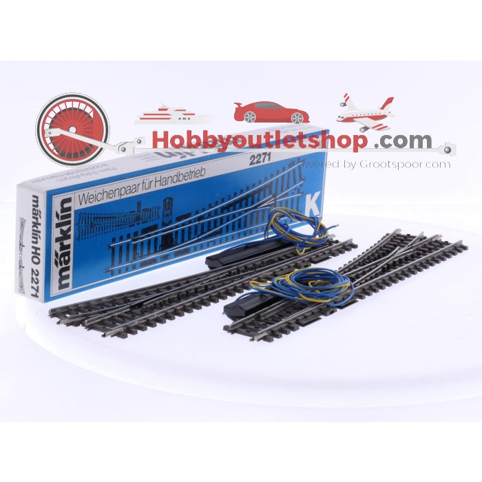 Schaal H0 Märklin 2271 K-rail paar slanke wissels met wisselaandrijving #7685 - sku: 20250529034819 - Used - Very good condition - Photo 3