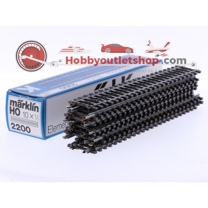 Schaal H0 Märklin 2200 K-rail rechte rails 180 mm 10 st. #7689 - sku: 20250529043132 - Used - Very good condition - Photo 5