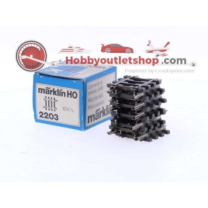 Schaal H0 Märklin 2203 K-rails rechte rails 30 mm 10 st. #7700 - sku: 20250603021702 - Used - Good condition - Photo 5