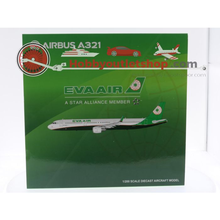 Schaal 1:200 JC Wings XX2302 Airbus A321 EVA Air Reg. B-16221 #7724 - sku: 20250606035027 - Gebruikt - Zeer goede staat - Afbeelding 6