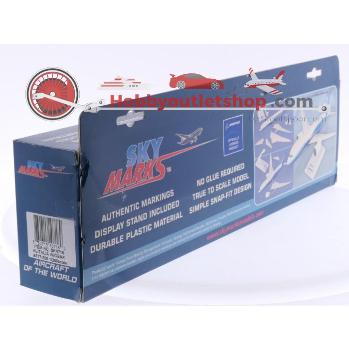 Schaal 1:200 Skymarks SKR718 Boeing 777-200 Alitalia w/gear Reg. EI-DBK #7848 - sku: 20250708114112 - Nieuw - Afbeelding 4