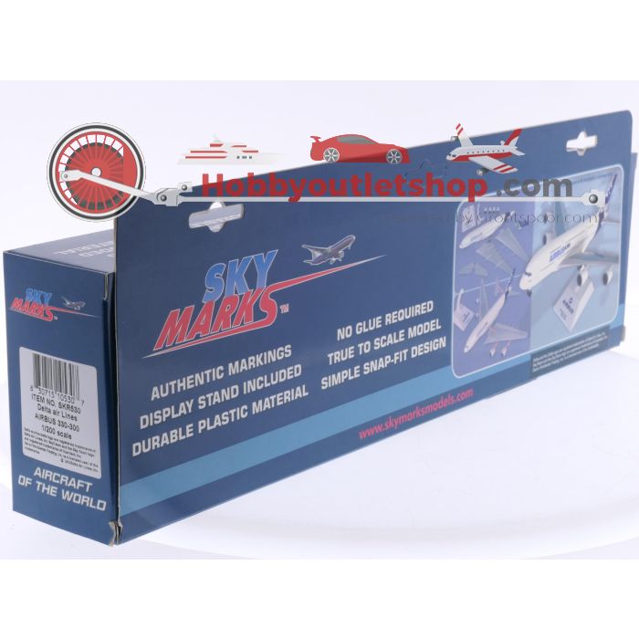 Schaal 1:200 Skymarks SKR530 Airbus 330-300 Delta Airlines Reg. N809NW #7873 - sku: 20250709034110 - Nieuw - Afbeelding 4