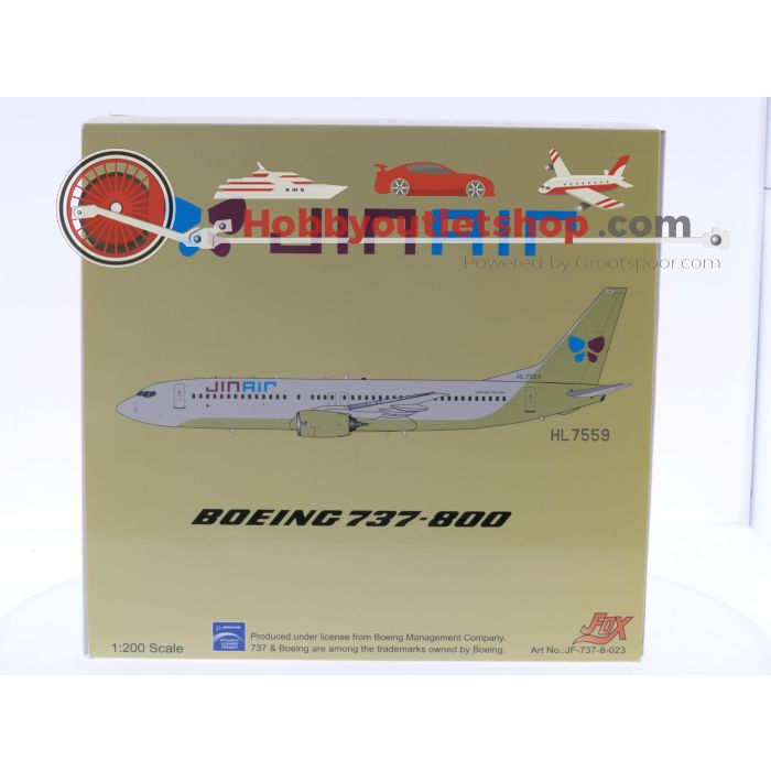 Schaal 1:200 JFox JF-737-8-023 Boeing 737-800 Jin Air Reg. HL7559 #7905 - sku: 20250711015703 - Nieuw - Afbeelding 2