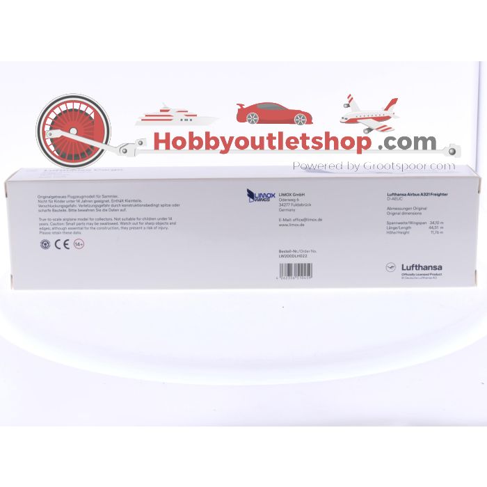 Schaal 1:200 Limox Wings LW200DLH022 Airbus A321 Freighter 'Hello Europa' Reg. D-AEUC #8002 - sku: 20250725093749 - Nieuw - Afbeelding 3