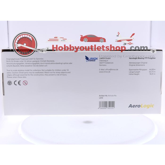 Schaal 1:200 Limox Wings LS10 Boeing 777 Freighter AeroLogic Reg. D-AALA #8017 - sku: 20250725050114 - Neu - Bild 3