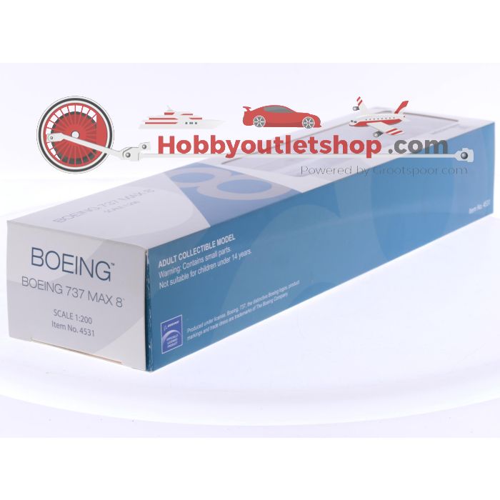Schaal 1:200 Hogan Wings 4531 Boeing 737 MAX 8 'Boeing house livery' Reg. N/A #8024 - sku: 20250729113336 - New - Photo 3