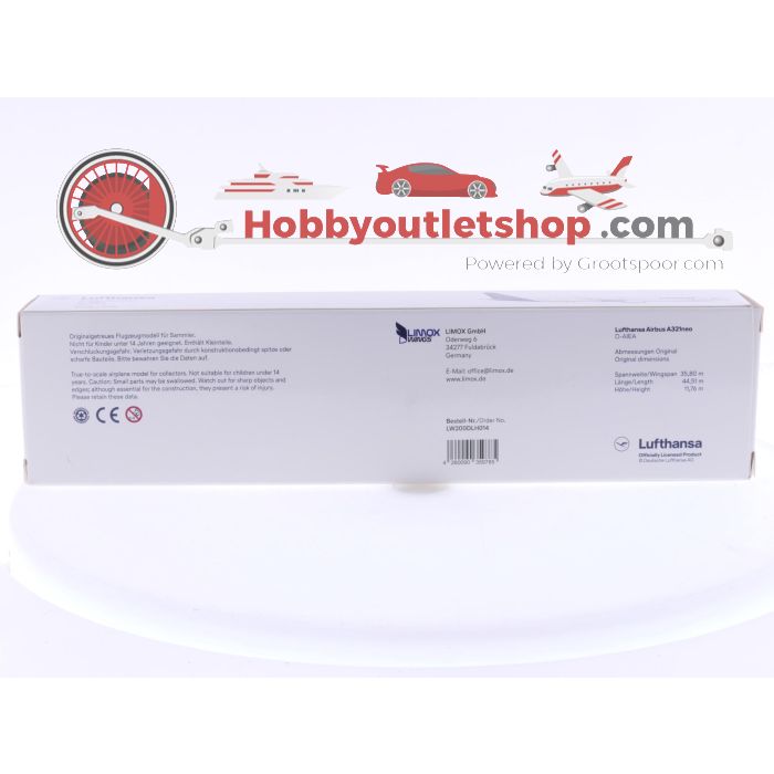 Schaal 1:200 Limox Wings LW200DLH014 Airbus A321Neo 'Aachen' Lufthansa Reg. D-AIEA #8025 - sku: 20250729120111 - Nieuw - Afbeelding 3