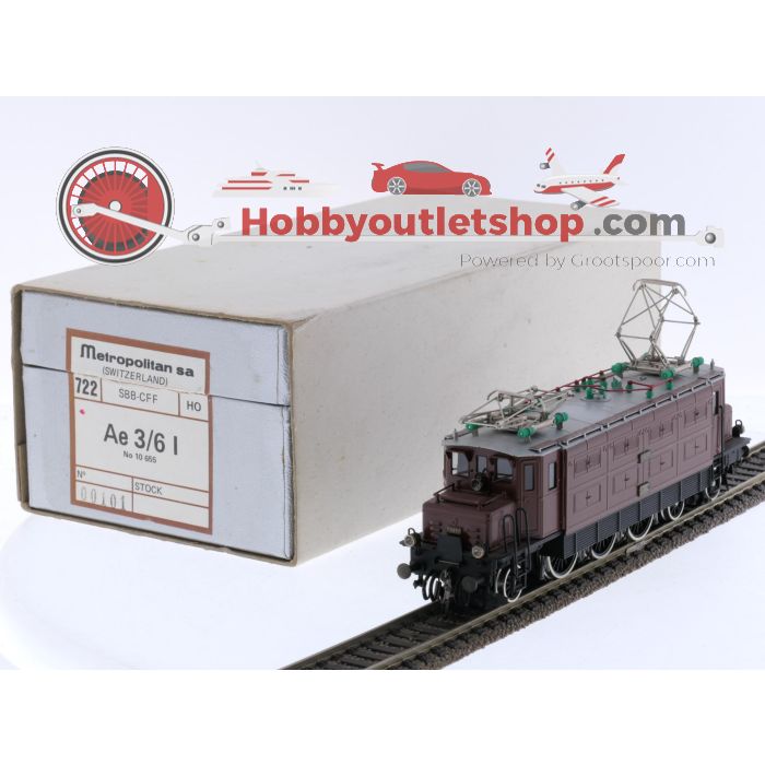 Schaal H0 Metropolitan 722 elektrische locomotief Ae 3/6 I van de SBB-CFF-FFS #P294 - sku: 20250813121645 - Gebruikt - Zo goed als nieuw - Afbeelding 9
