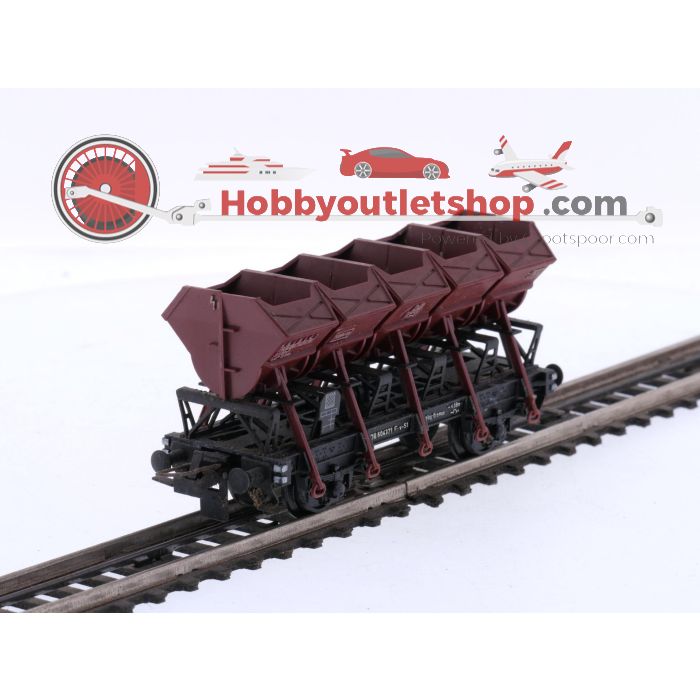 Schaal H0 Trix Express 450 en 455 4-delige goederenwagen set van de DB #8692 - sku: 20250926092505 - Used - Good condition - Photo 3