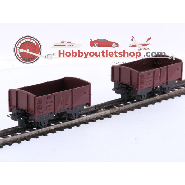 Schaal H0 Trix Express 450 en 455 4-delige goederenwagen set van de DB #8692 - sku: 20250926092505 - Used - Good condition - Photo 12
