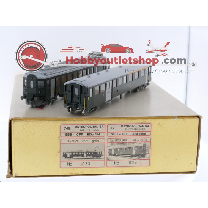 Schaal H0 Metropolitan 749 en 779 elektrisch treinstel BDe 4/4 en ABt Pilot no. 033 van de SBB-CFF BASTLER #P324 - sku: 20251007040141 - Gebruikt - Zeer goede staat - Afbeelding 16